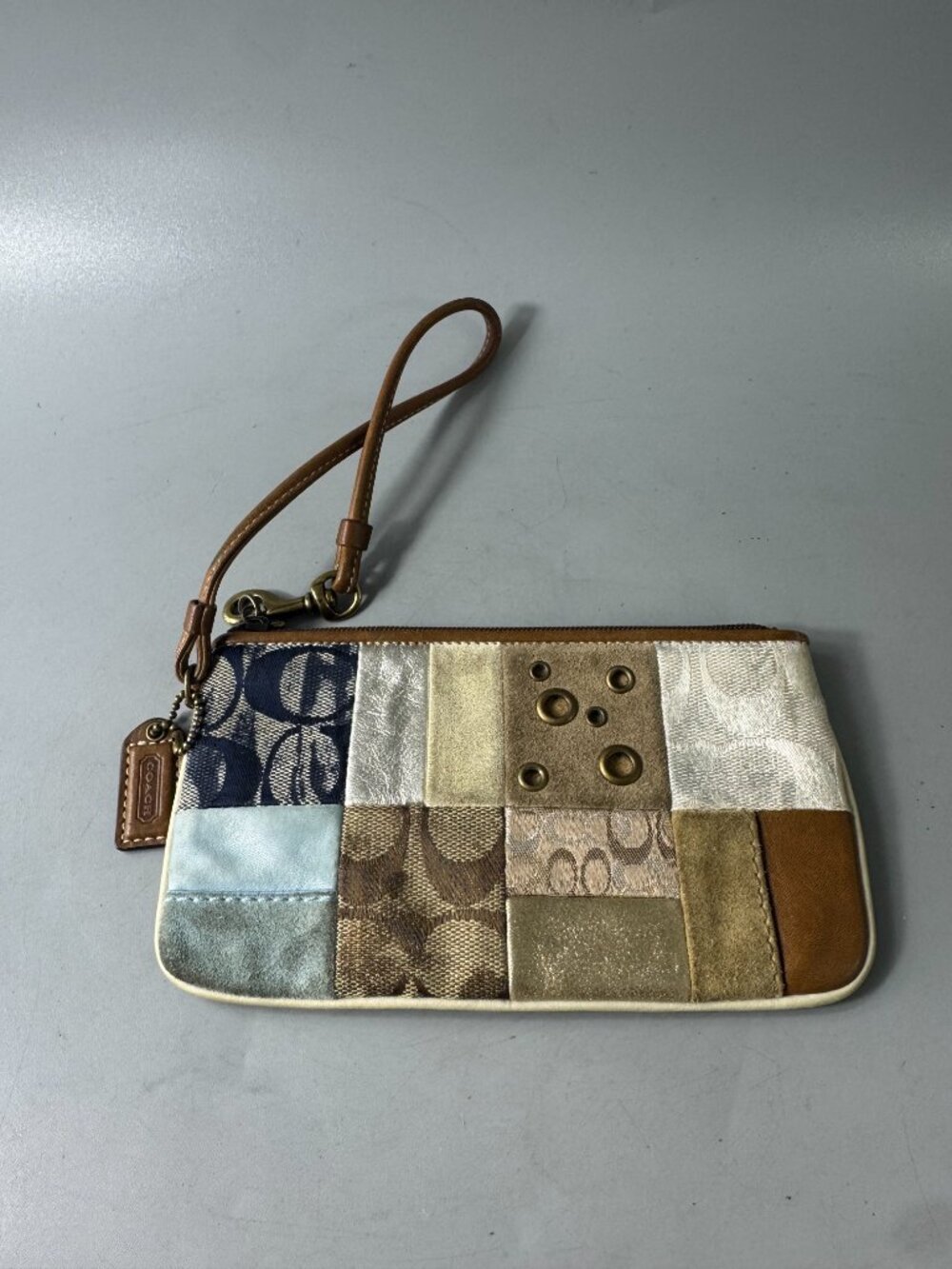 Authentic Vintage Coach Patchwork Wristlet